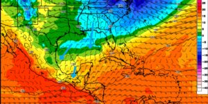 Aire frío incursionando desde USA hacia el Golfo y México - martes 27/01/26